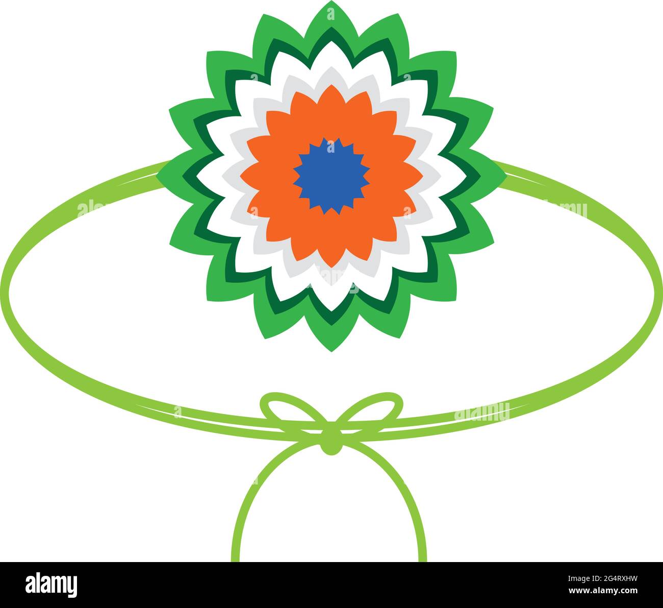 pulsera de flores verdes Ilustración del Vector