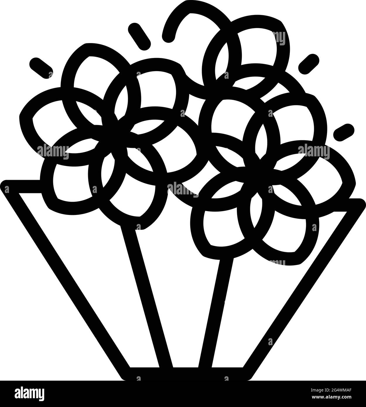 Hermoso ramo de flores icono. Contorno Hermoso ramo de flores vector icono  para el diseño web aislado sobre fondo blanco Imagen Vector de stock - Alamy