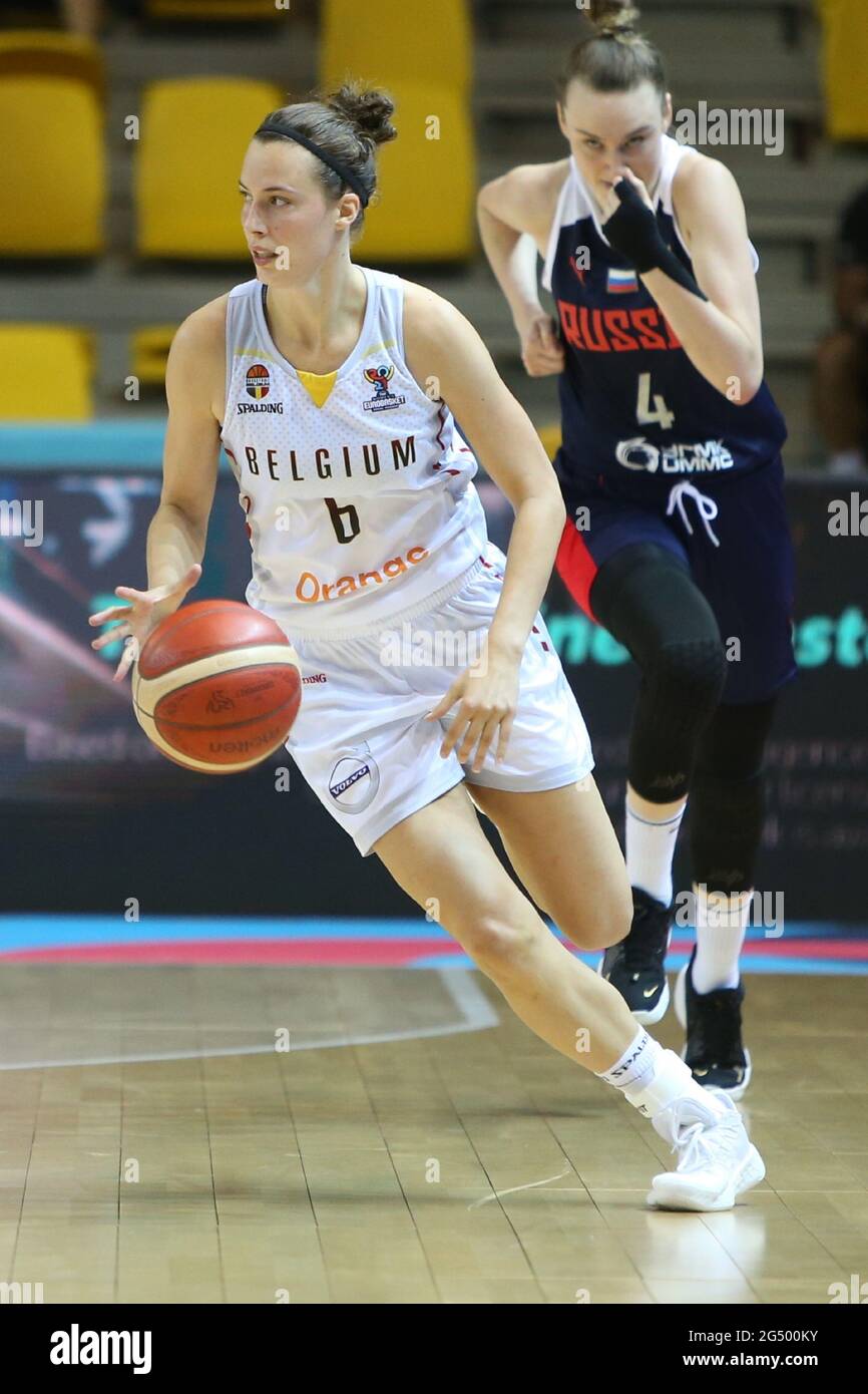 Antonia DELAERE de Bélgica durante el EuroBasket 2021 de FIBA Women,  partido de baloncesto de cuartos de final entre Bélgica y Rusia el 23 de  junio de 2021 en Rhenus Sport en