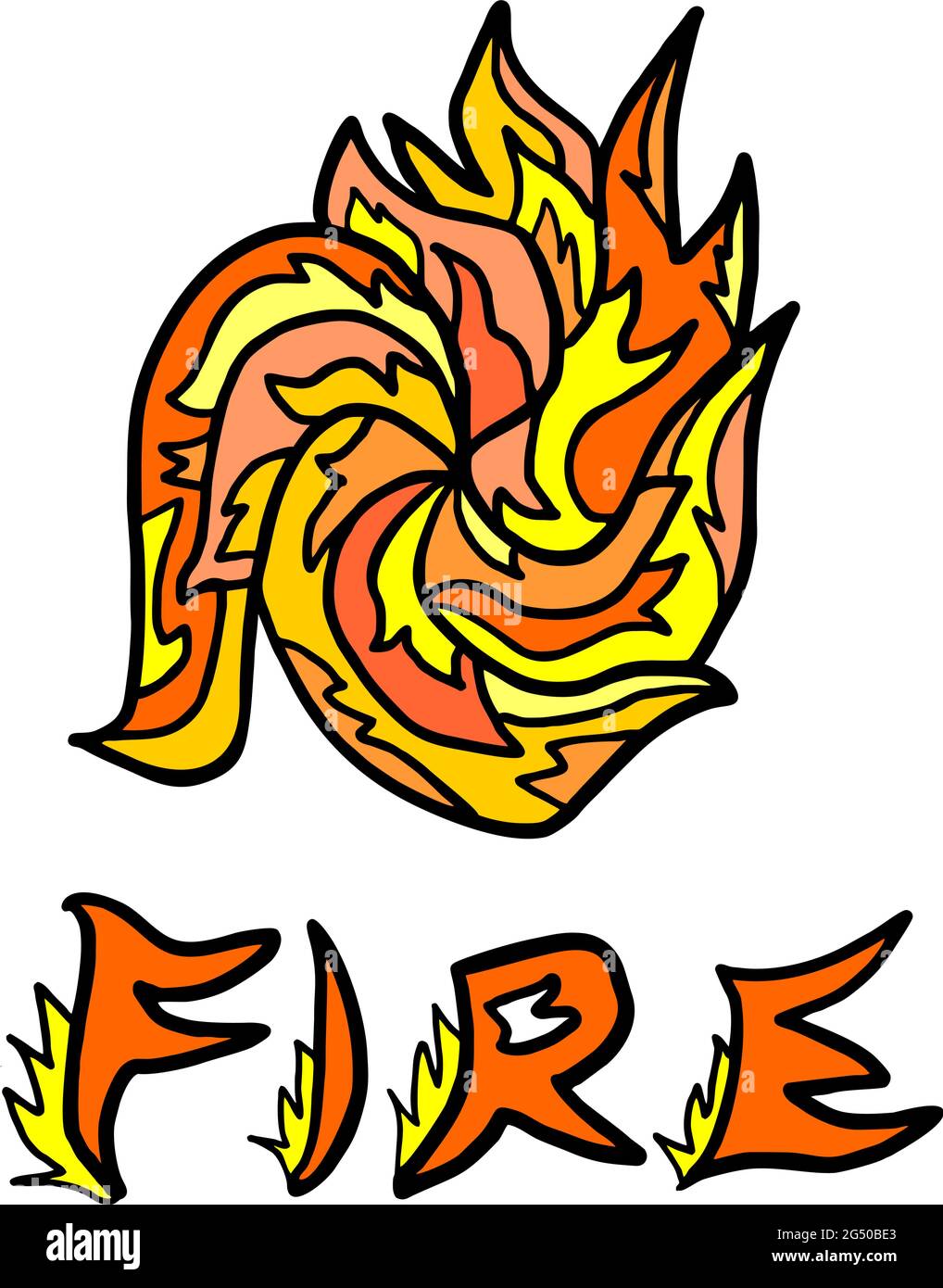 símbolo de fuego abstracto Ilustración del Vector