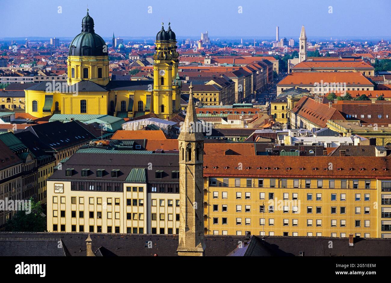 Vista de la ciudad de Múnich, Baviera, Alemania Foto de stock