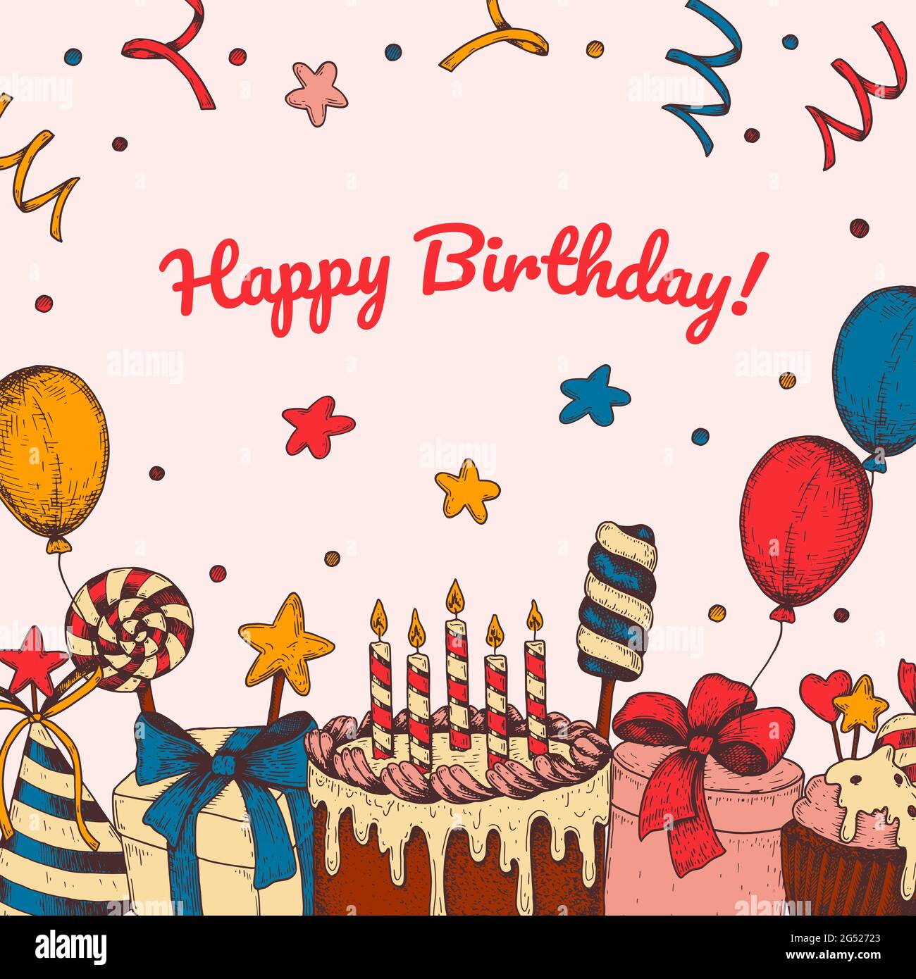 Happy birthday Imágenes vectoriales de stock - Alamy