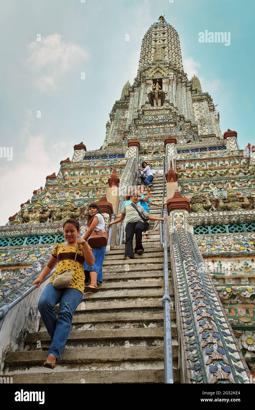 Wat Arun, Bangkok. Foto de stock
