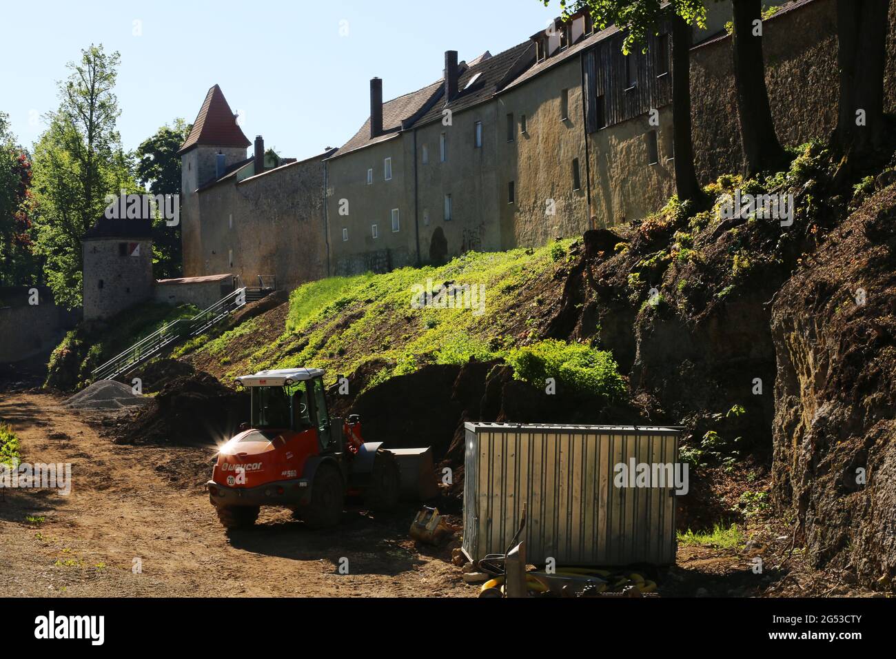 historisches Stadtmauer en Sulzbach Rosenberg, Amberg, Oberpfalz, Bayern! Foto de stock