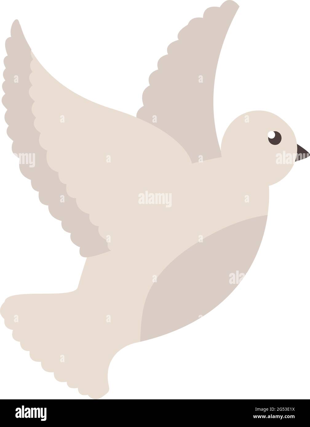 pájaro paloma sobre fondo blanco Ilustración del Vector