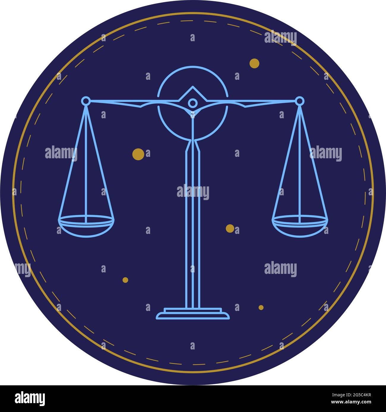 Balanza signo astrológico escala, horóscopo símbolo Imagen Vector de stock  - Alamy