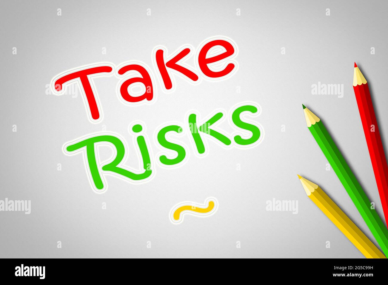 Tome el texto del concepto de riesgos en el fondo Foto de stock