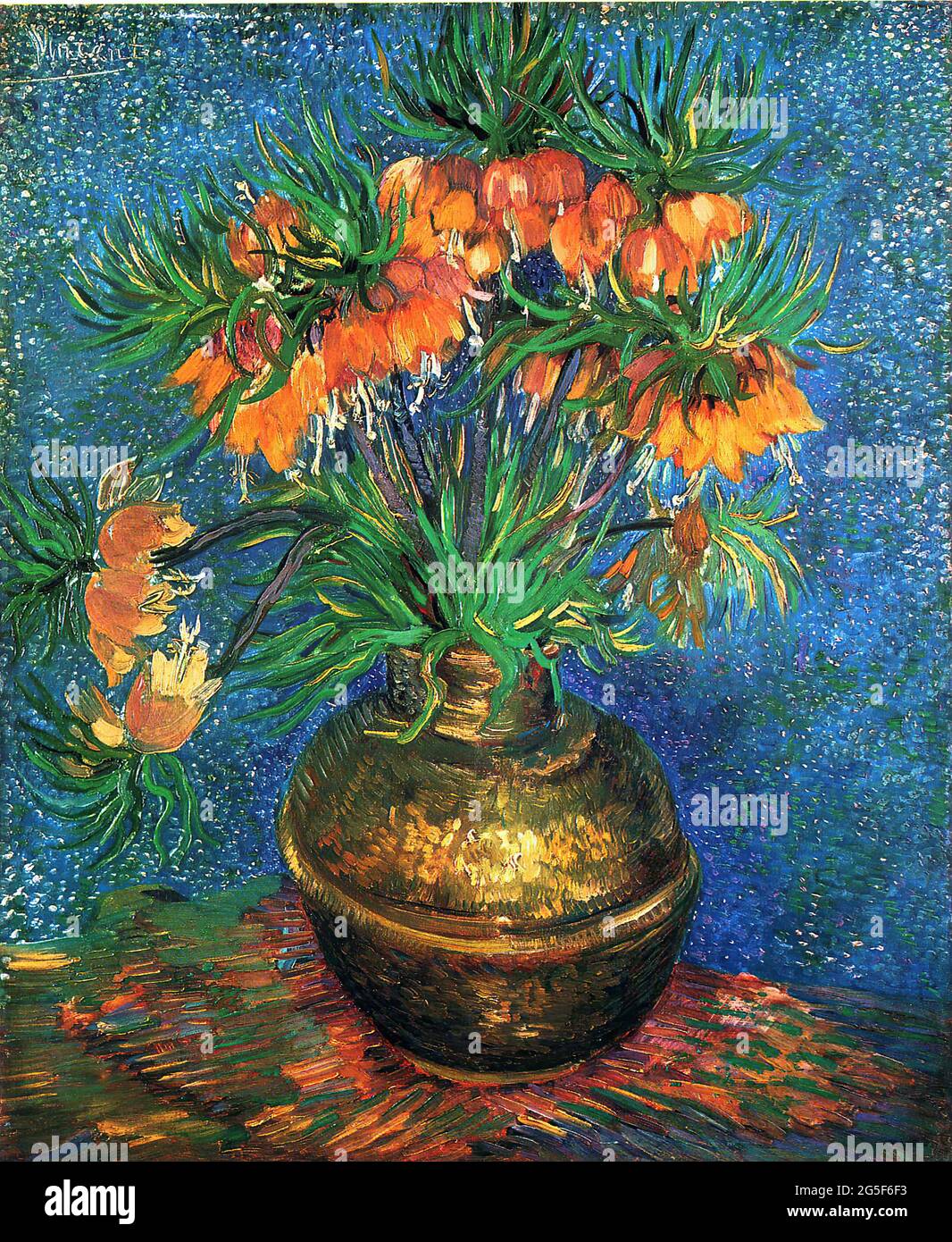 Vincent Van Gogh - Frutilaries Jarrón de Cobre 1887 Foto de stock