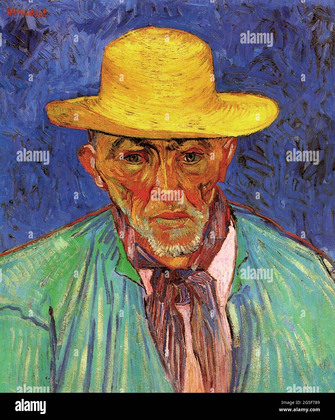Vincent Van Gogh - Portrait Patience Escalier Shepherd Provence 1888 Foto de stock