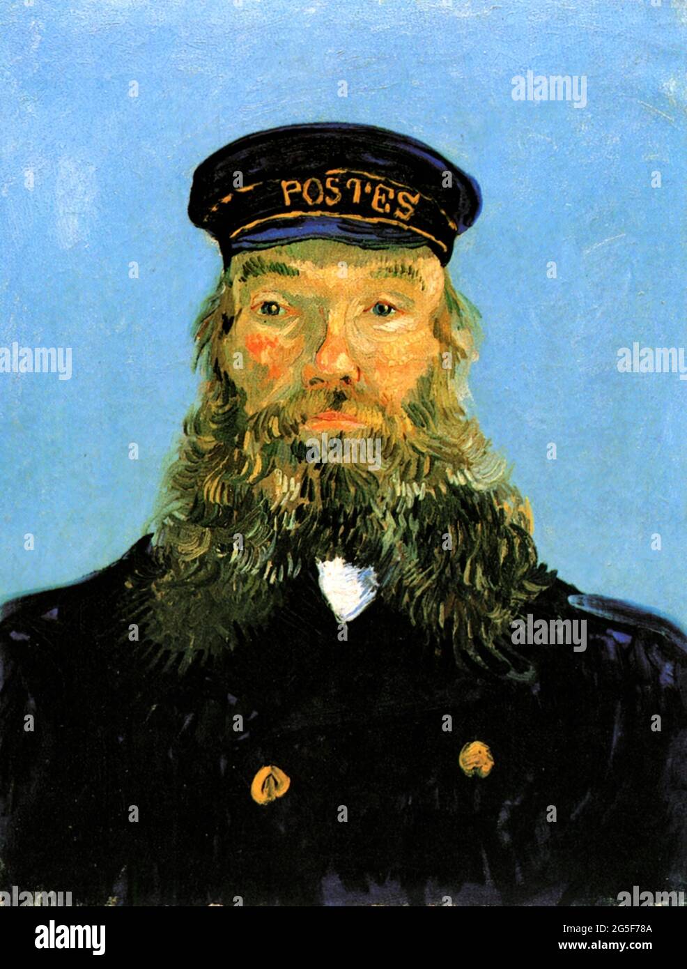 Vincent Van Gogh - Retrato Postman Roulin 1888 Foto de stock
