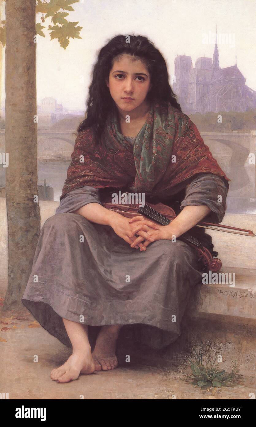 William-Adolphe Bouguereau (1825-1905) - Bohemian 1890 Foto de stock