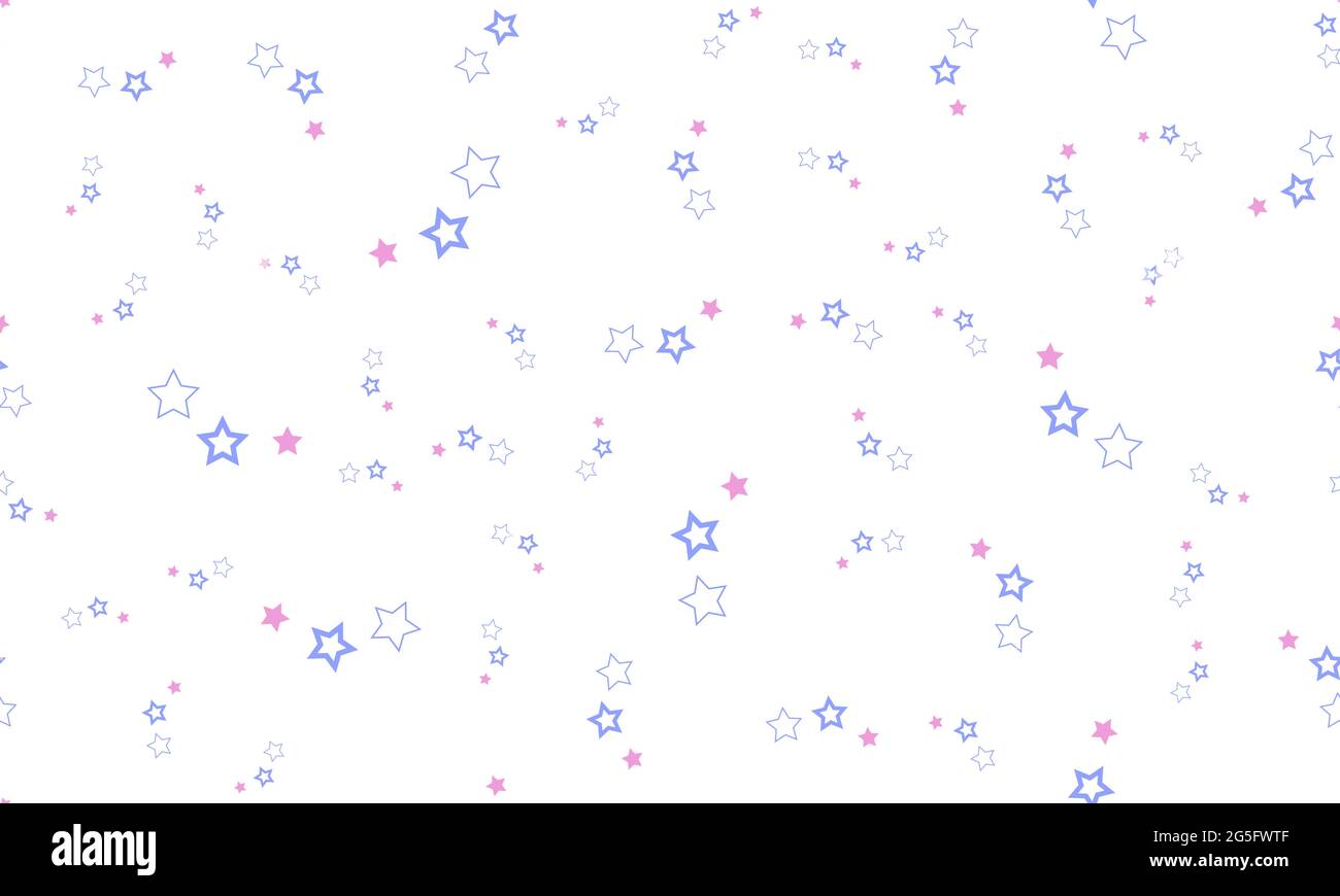 Coqueto diseño sin costuras con estrellas. Color pastel rosa y azul  estrellas sobre fondo blanco. Ilustración vectorial Imagen Vector de stock  - Alamy