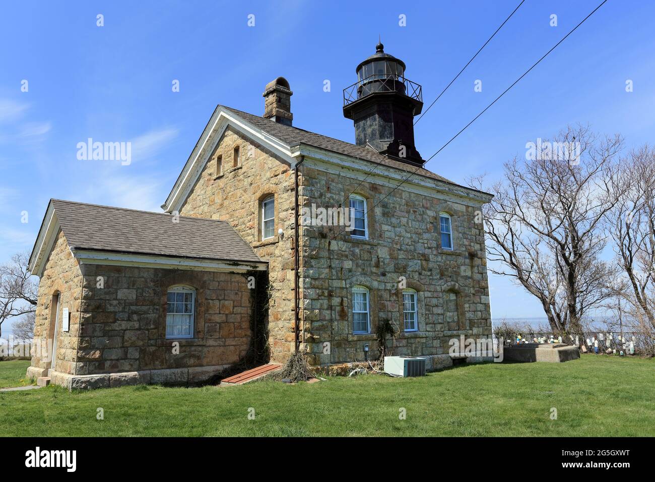 Faro de Old Field Long Island Nueva York Foto de stock