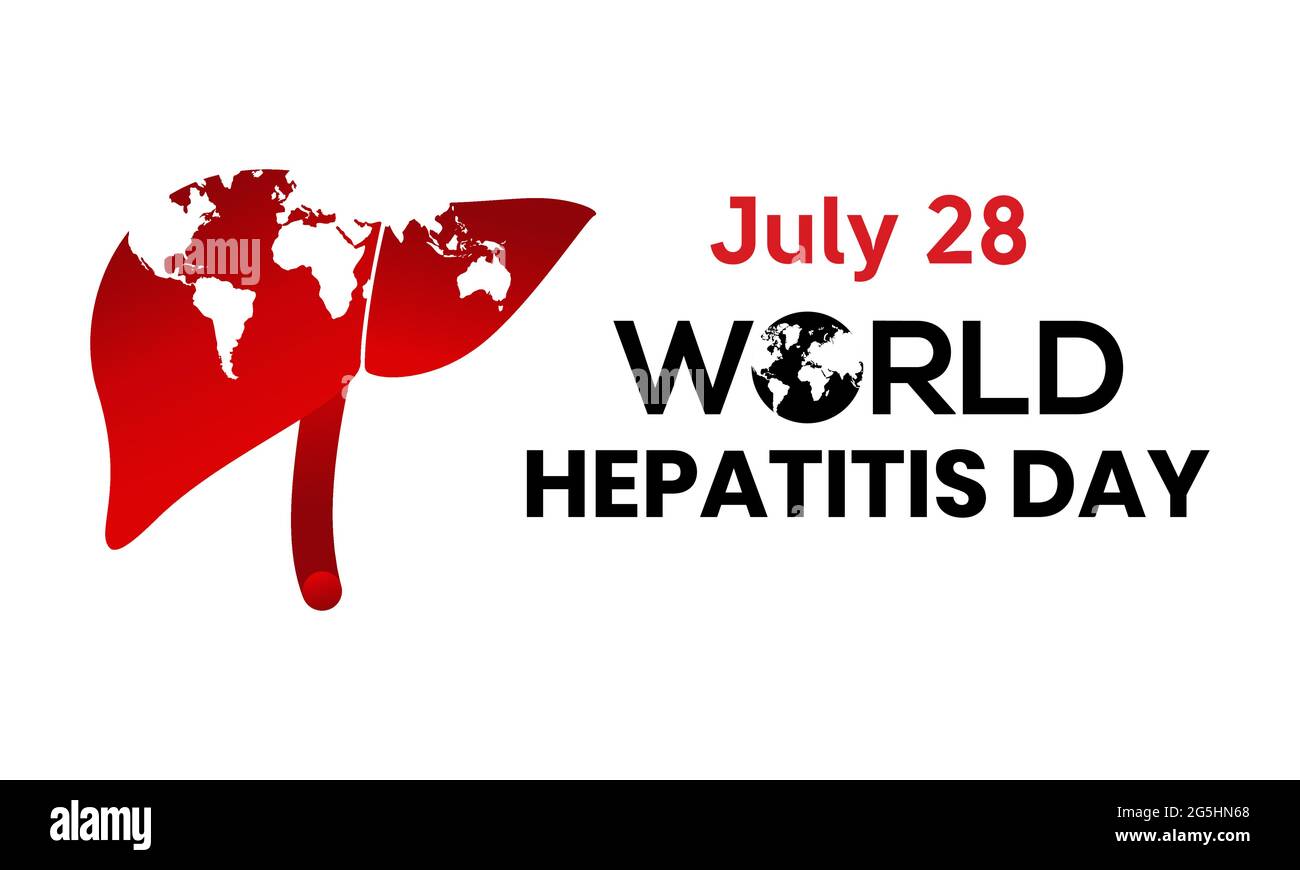 Día Mundial de la Hepatitis Antecedentes Concepto de Banner Vector. Plantilla de campaña de concienciación del día de la hepatitis para antecedentes, pancarta, póster, tarjeta. Ilustración del Vector