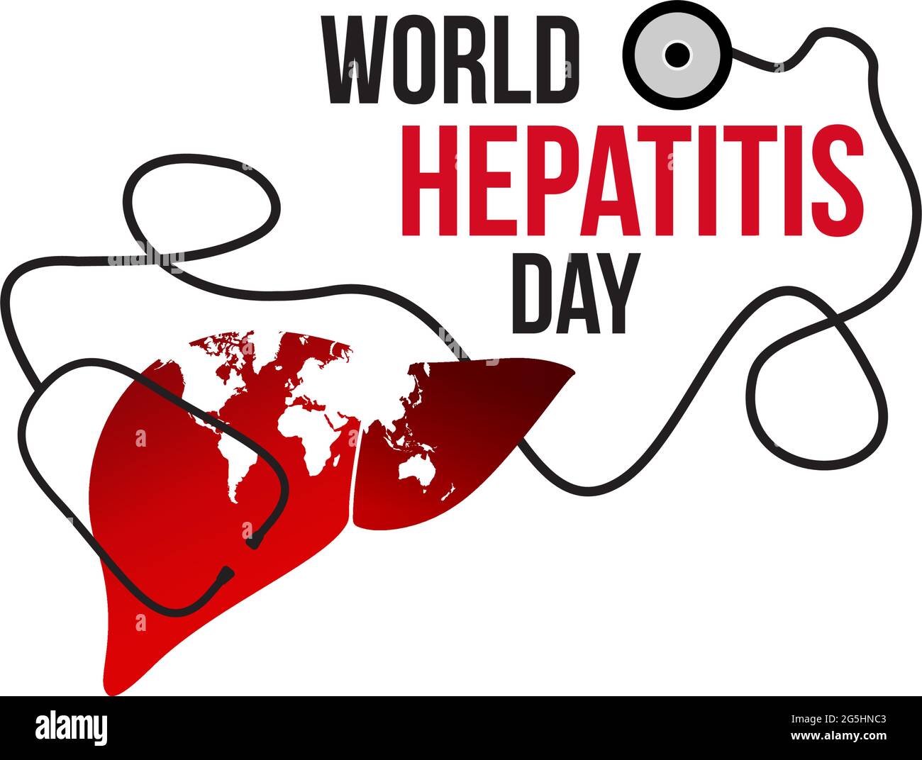 Día Mundial de la Hepatitis Antecedentes Concepto de Banner Vector. Plantilla de campaña de concienciación del día de la hepatitis para antecedentes, pancarta, póster, tarjeta. Ilustración del Vector
