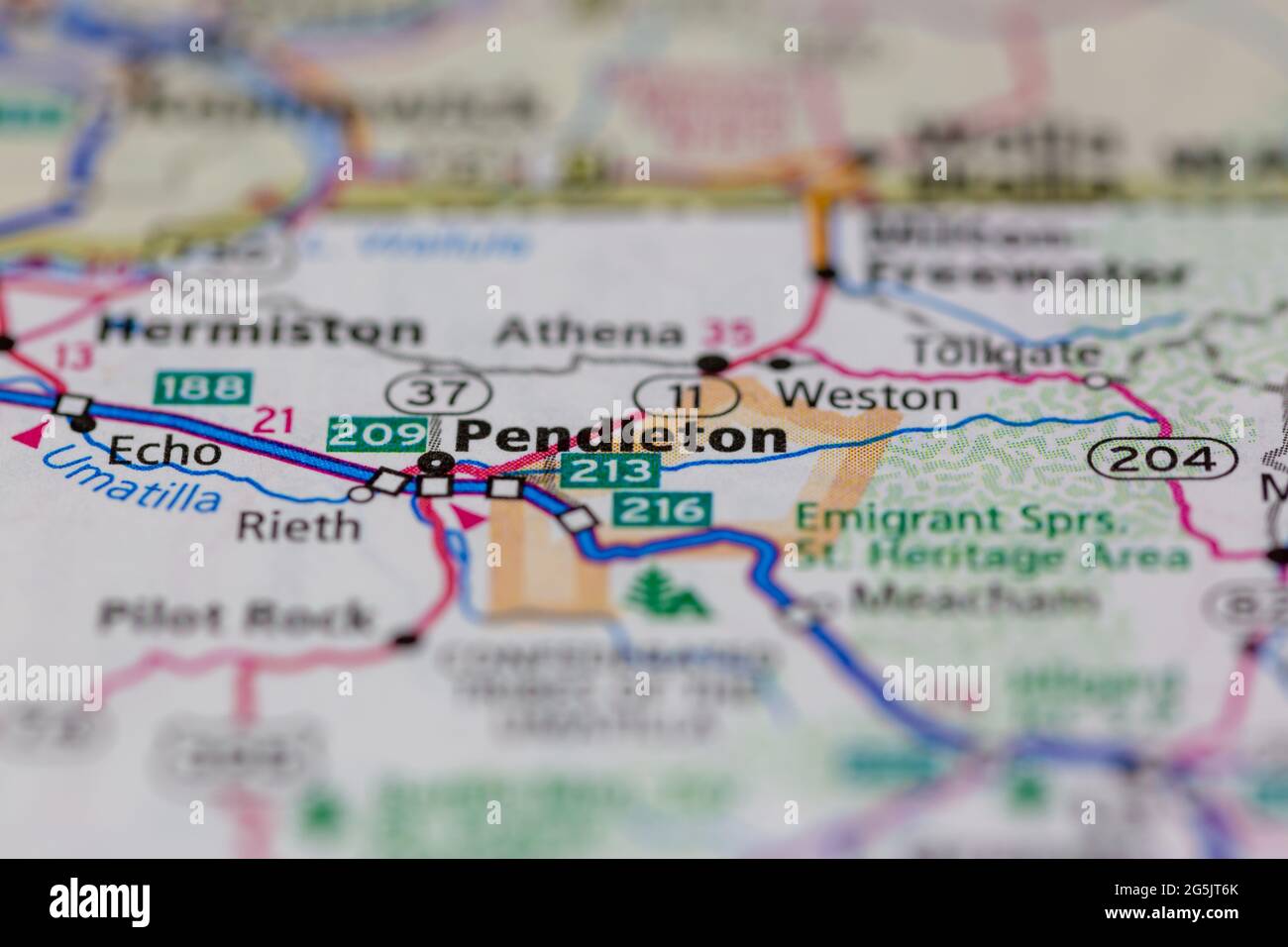 Pendleton oregon en un mapa fotografías e imágenes de alta resolución 