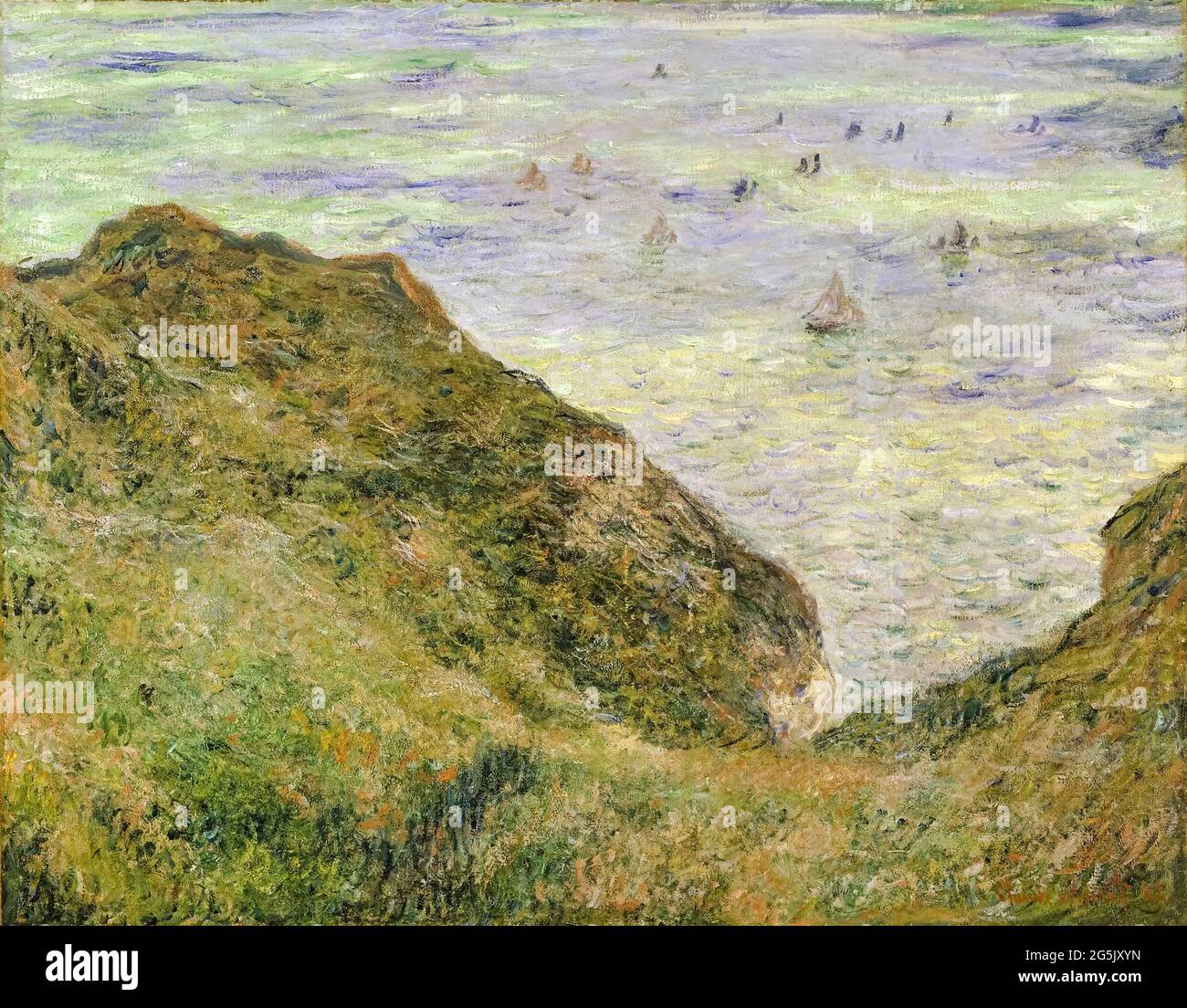 Claude Monet, Vista al mar, pintura de paisaje, 1882 Foto de stock