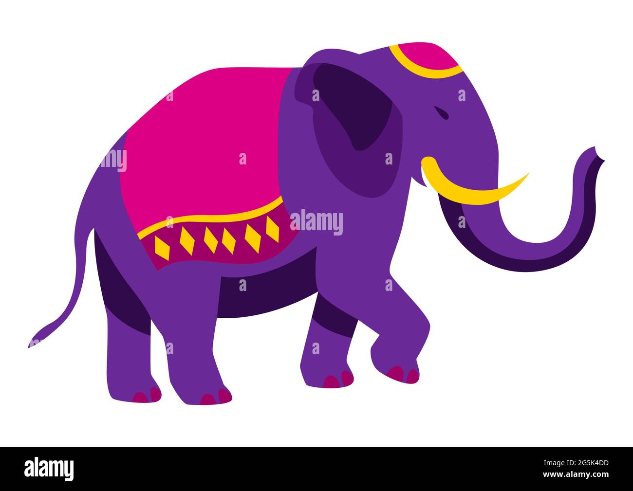 Ilustración del elefante Diwali. Deepavali o dipavali festival de luces. Ilustración del Vector