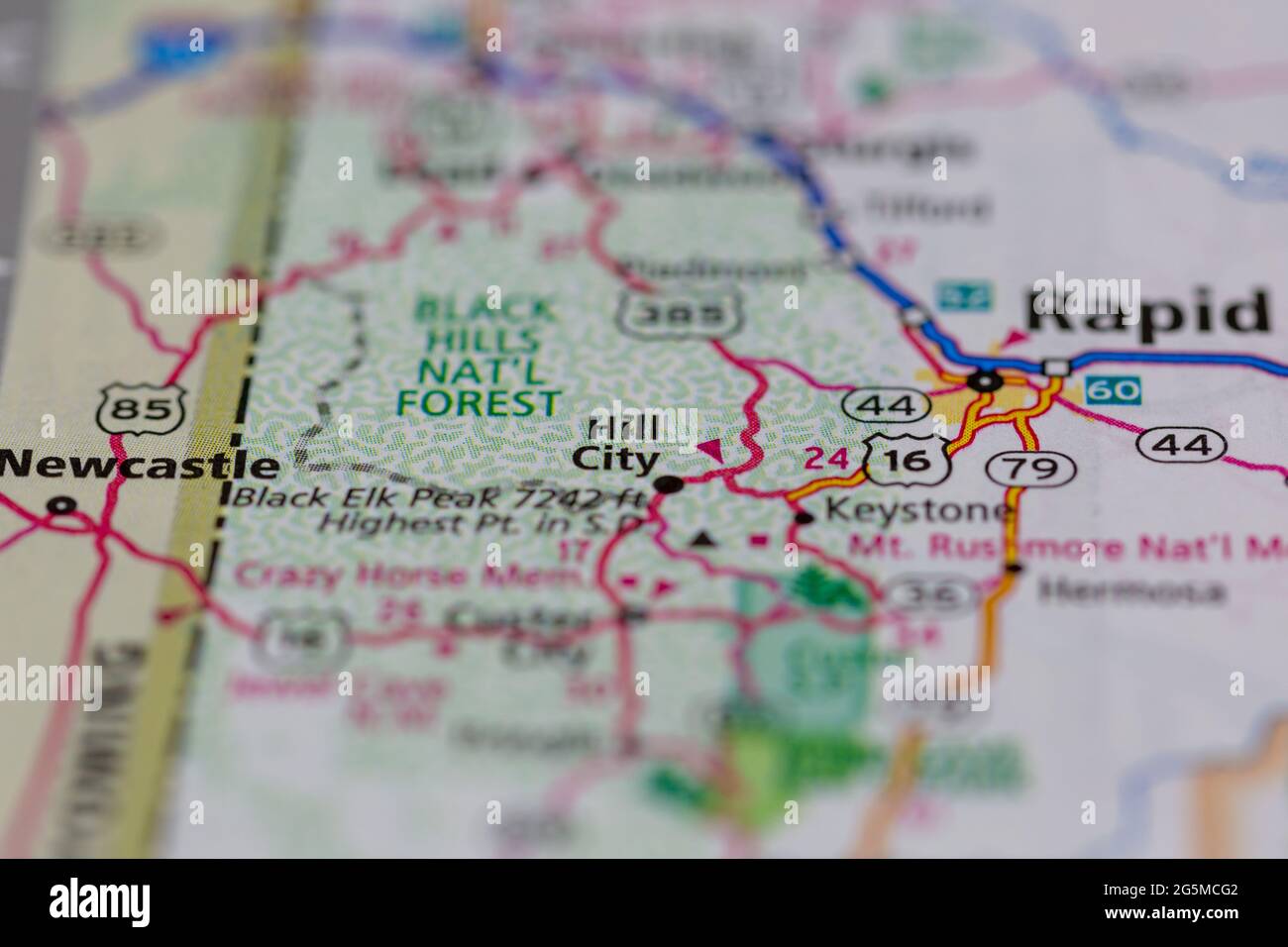 Mapa de hill city dakota del sur fotografías e imágenes de alta resolución Alamy