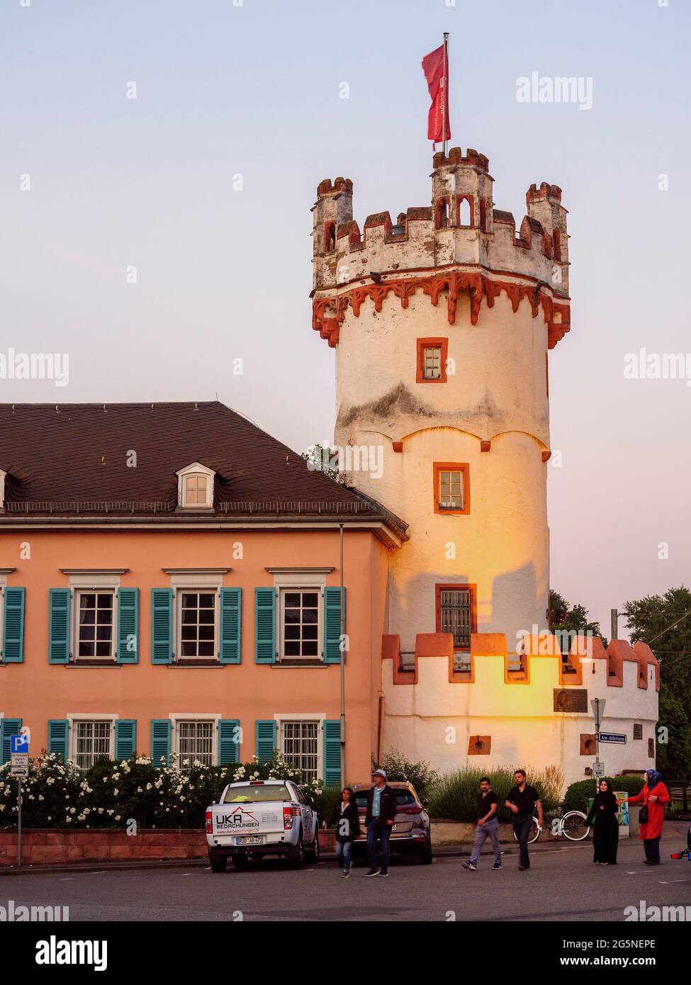 Adlerturm, Rüdesheim, Hesse, Alemania, Europa Foto de stock