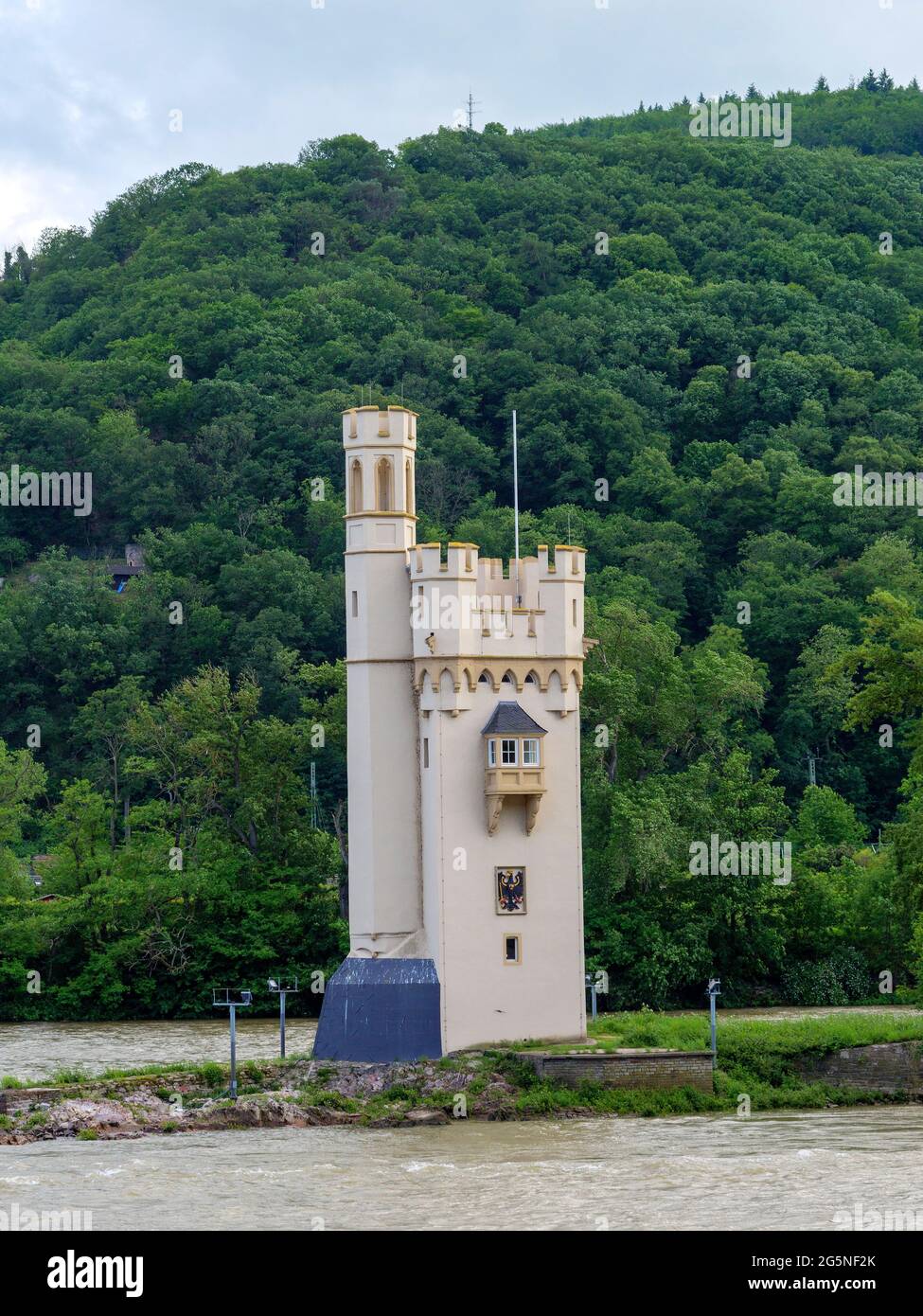 Torre de ratones en Bingen, Renania-Palatinado, Alemania, Europa Foto de stock