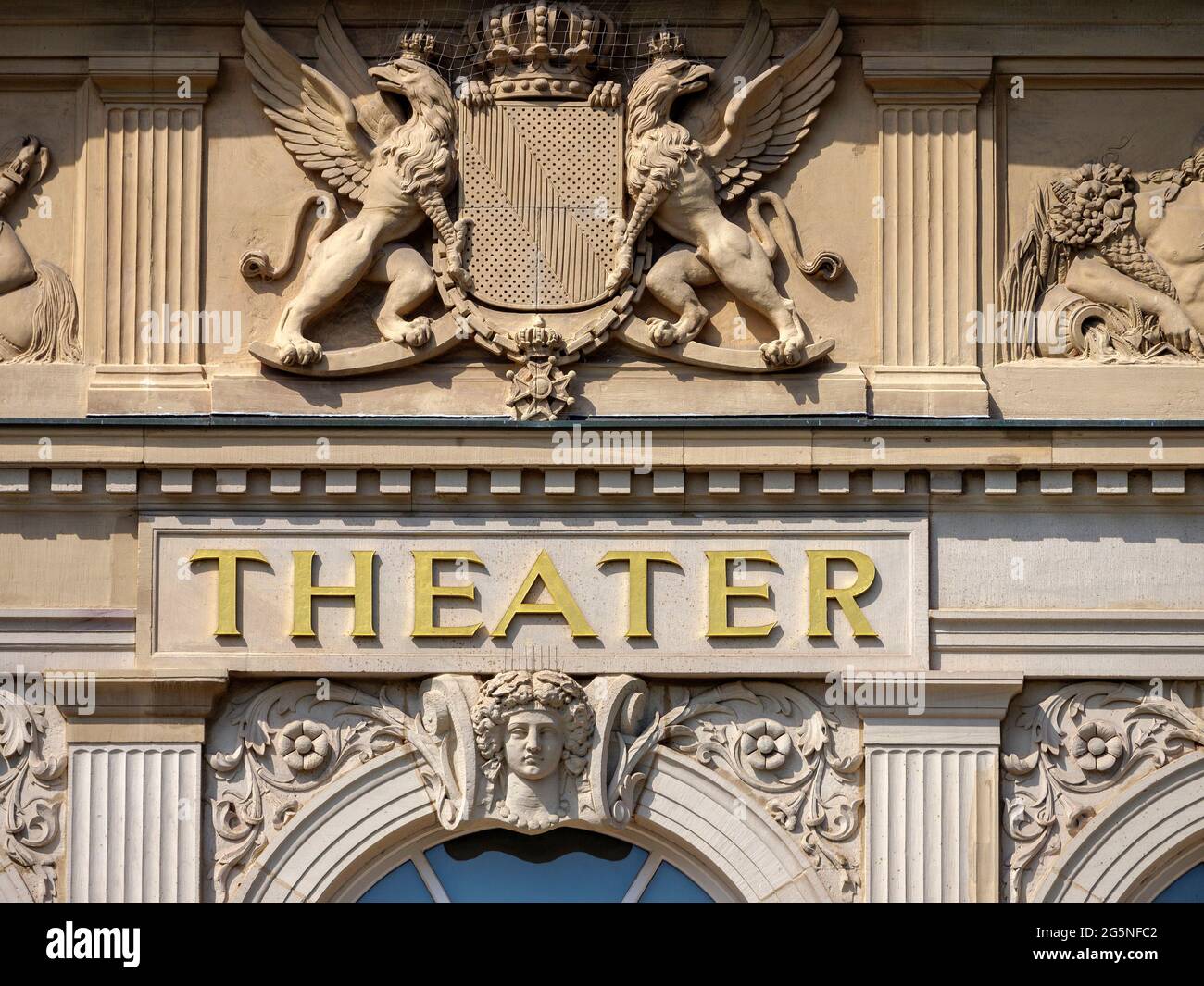 Teatro, Baden-Baden, Baden-Württemberg, Alemania, Europa Foto de stock