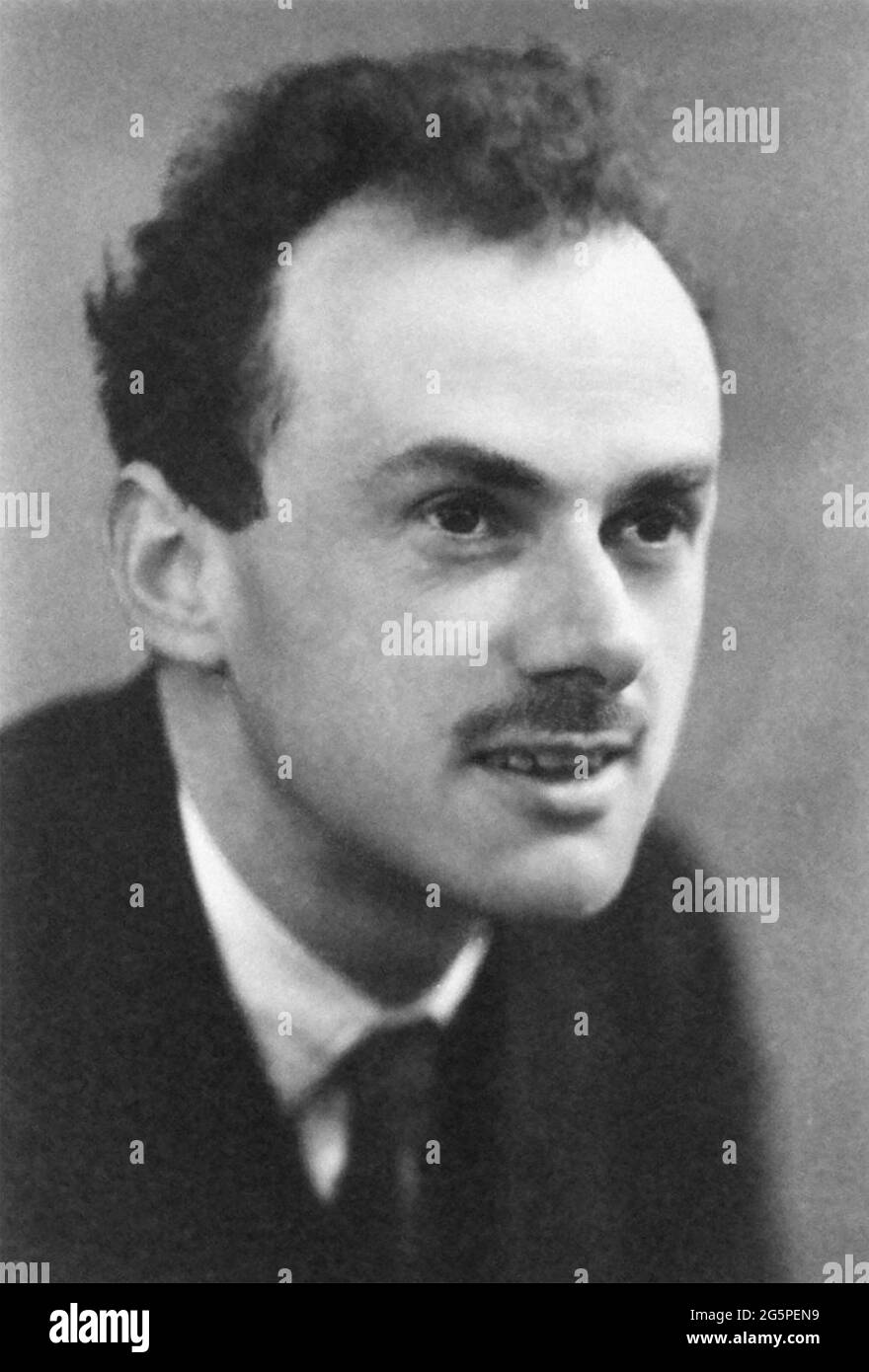 PAUL DIRAC (1902-1984) físico teórico inglés en 1933 cuando compartió el Premio Nobel de Física con Erwin Schrödiger Foto de stock