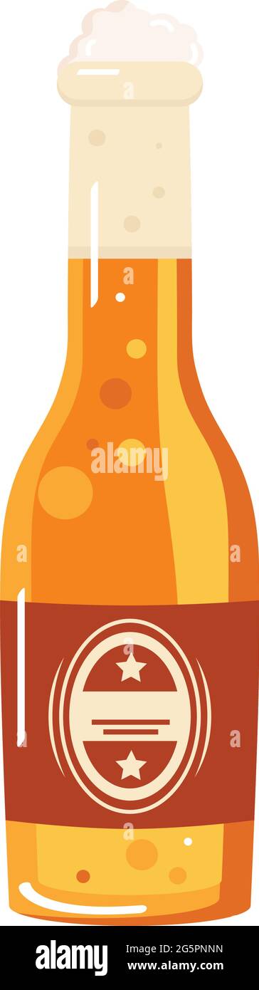 Icono de botella de cerveza Ilustración del Vector