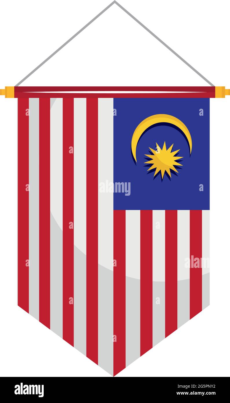 Bandera malasia Ilustración del Vector