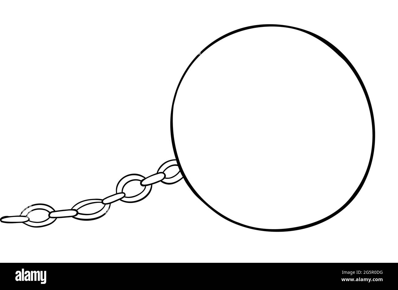 Ilustración de vectores de dibujos animados del peso y la cadena