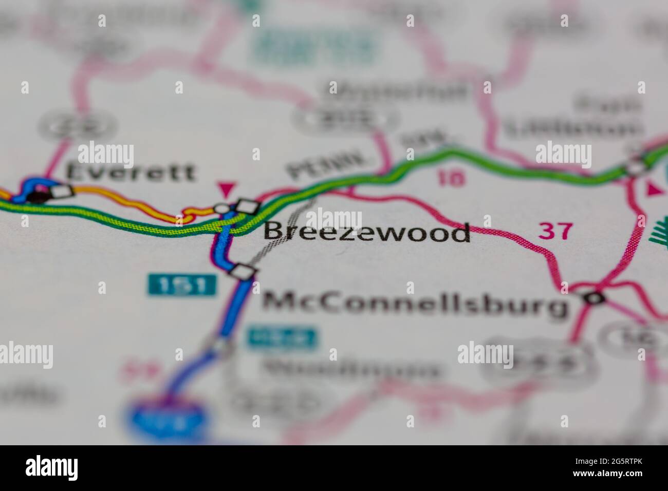 Mapa de breezewood fotografías e imágenes de alta resolución Alamy