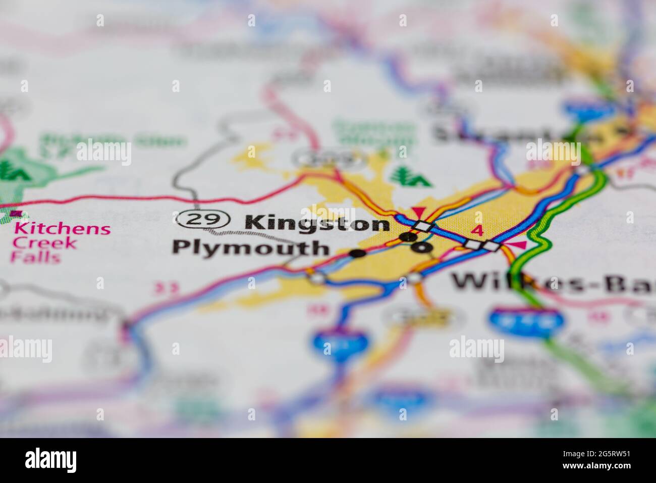 Mapa de kingston pensilvania fotografías e imágenes de alta resolución