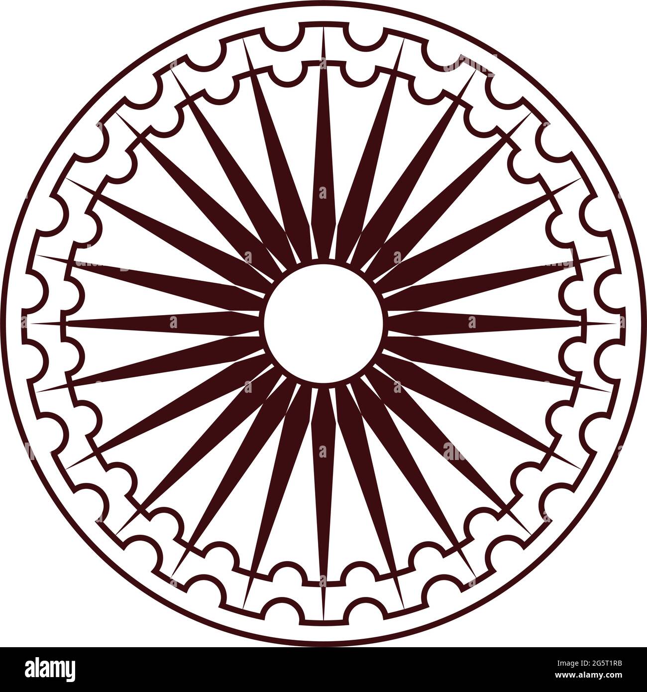 símbolo de chakra ashoka Imagen Vector de stock Alamy