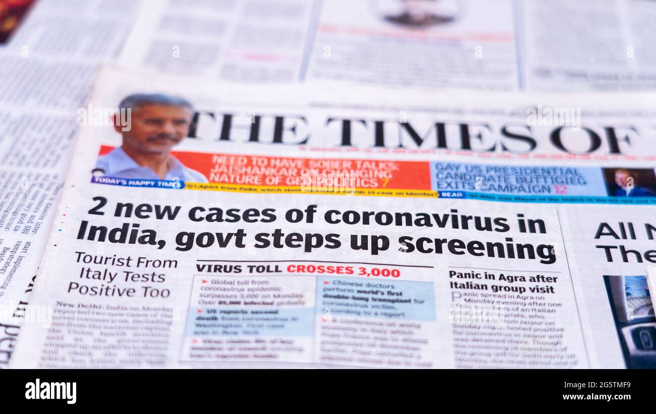 Dehradun Uttarakhand India 28 De Junio De 21 Coronavirus Covid 19 News Headline En El Periodico