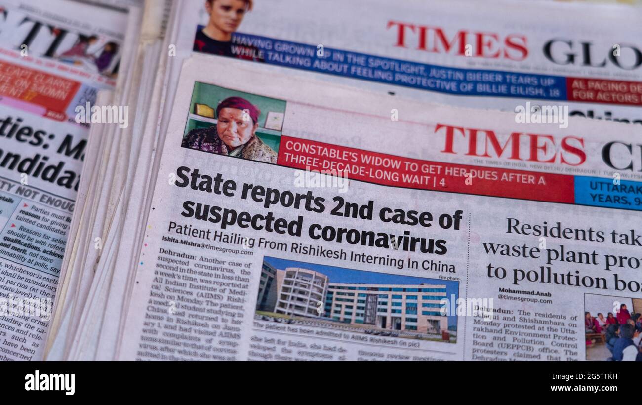 Dehradun Uttarakhand India 28 De Junio De 21 Coronavirus Covid 19 News Headline En El Periodico