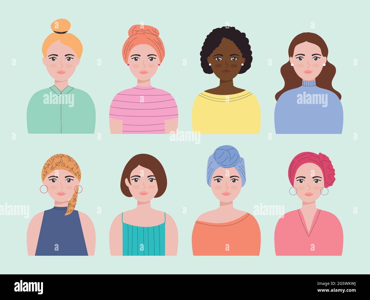 dibujos animados mujeres icono de diseño Imagen Vector de stock - Alamy