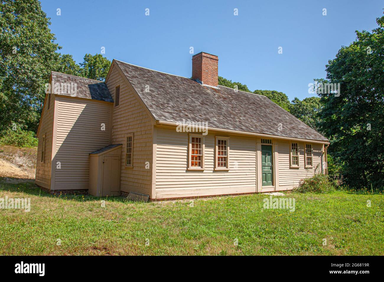 El distrito histórico de Atwood–Higgins, una propiedad histórica en la costa nacional de Cape Cod en Wellfleet, Massachusetts Foto de stock