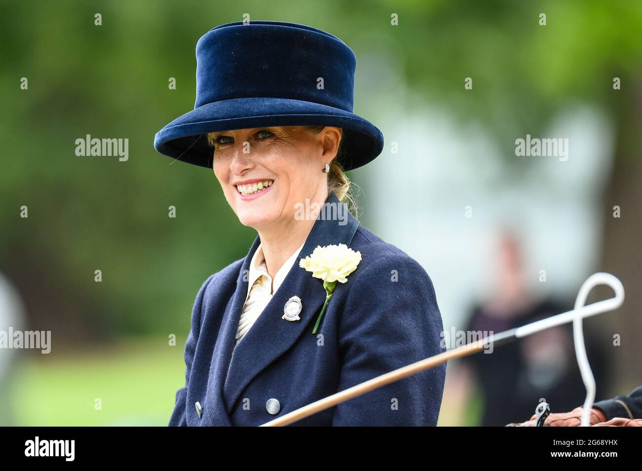 Windsor, Reino Unido. 04th de julio de 2021. Castillo de Windsor, Windsor, Berkshire. 4 de julio de 2021. HRH La Condesa de Wessex durante el Royal Windsor Horse Show, celebrado en los terrenos del Castillo de Windsor Crédito: Peter Nixon/Alamy Live News Foto de stock