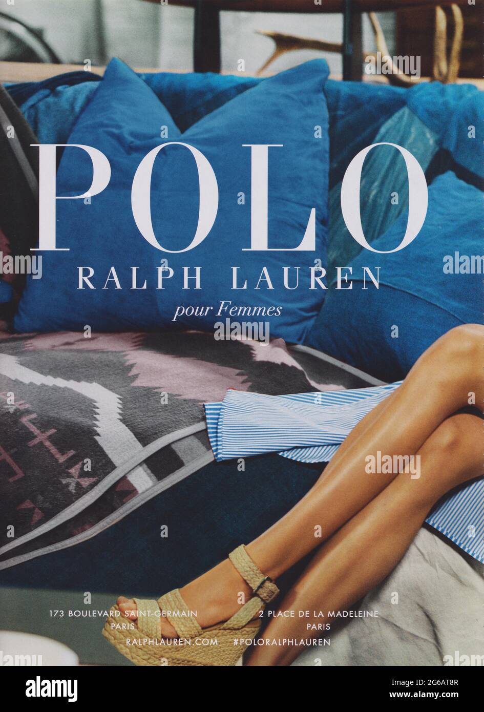 Cartel de publicidad Ralph Lauren casa de moda en la revista de papel de  2015, anuncio, creativo Ralph Lauren 2010s anuncio Fotografía de stock -  Alamy