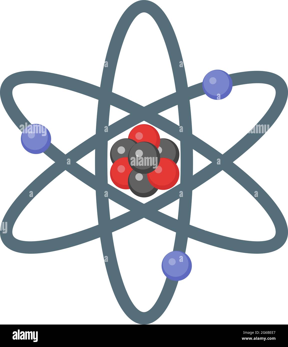 Icono del modelo de ciencia de la molécula atómica, vector de física  atómica Imagen Vector de stock - Alamy