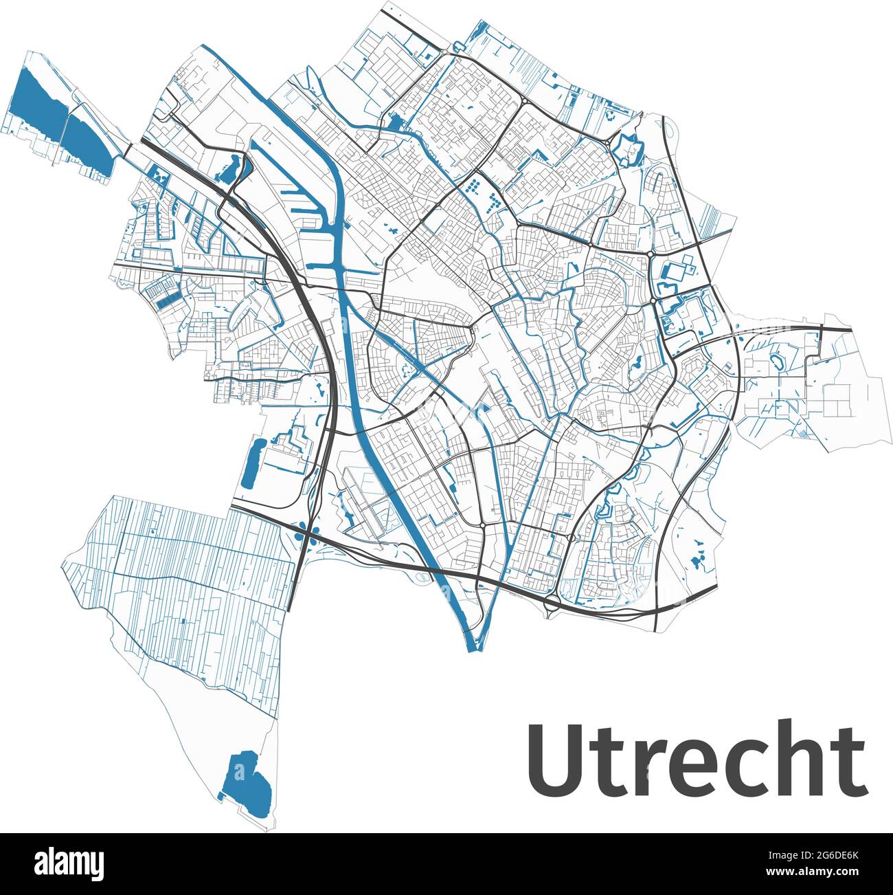 Mapa de Utrecht. Mapa detallado de la zona administrativa de la ciudad