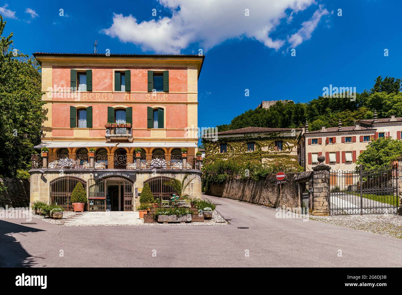 Italia Veneto Asolo Albergo Al Sole Foto de stock