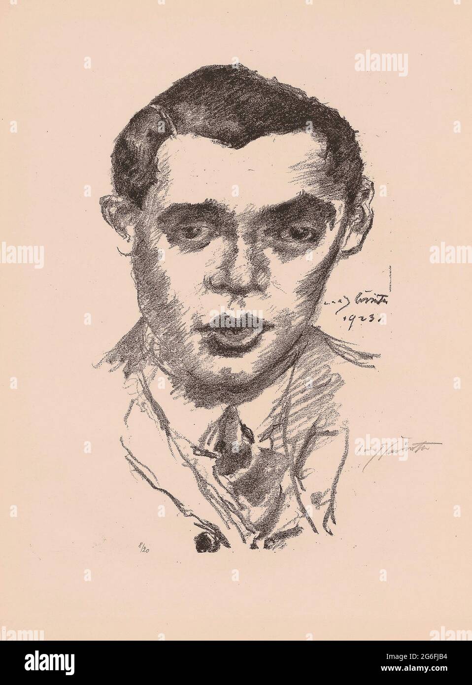 Autor: Lovis Corinth. Marczinsky - 1923 - Lovis Corinto Alemán, 1858-1925. Litografía sobre papel en crema. Alemania. Foto de stock