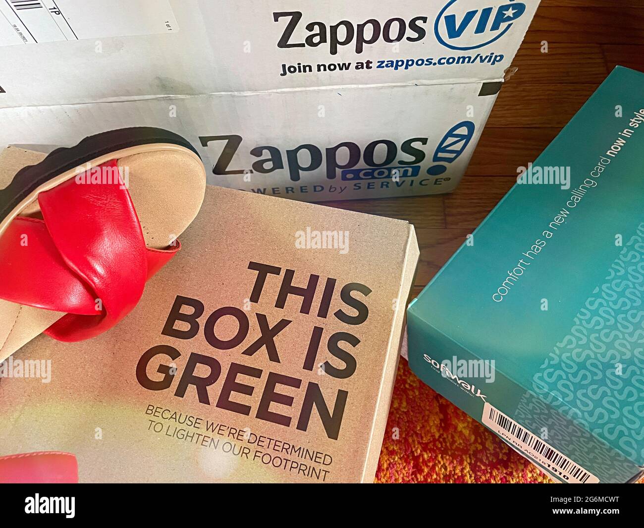 Zappos.com es una tienda online de ropa y calzado, EE.UU Fotografía de stock -