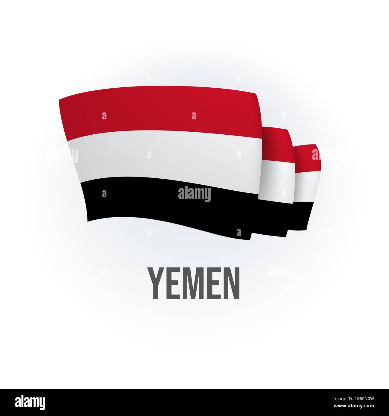 Bandera Vectorial Del Yemen Bandera Yemenita Ondeando Ilustración Vectorial Imagen Vector De 