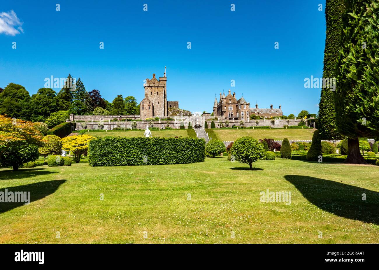 Drummond Castle Gardens Muthill Crief Perth y Kinross Escocia Reino Unido Foto de stock