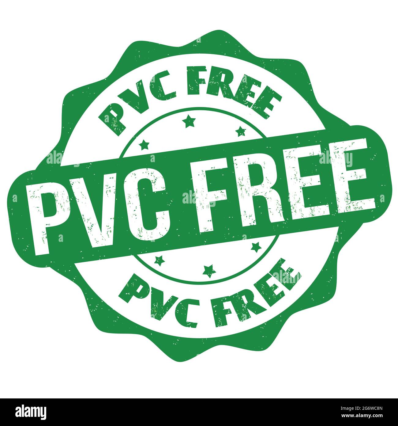 Signo o sello de PVC libre sobre fondo blanco, ilustración vectorial