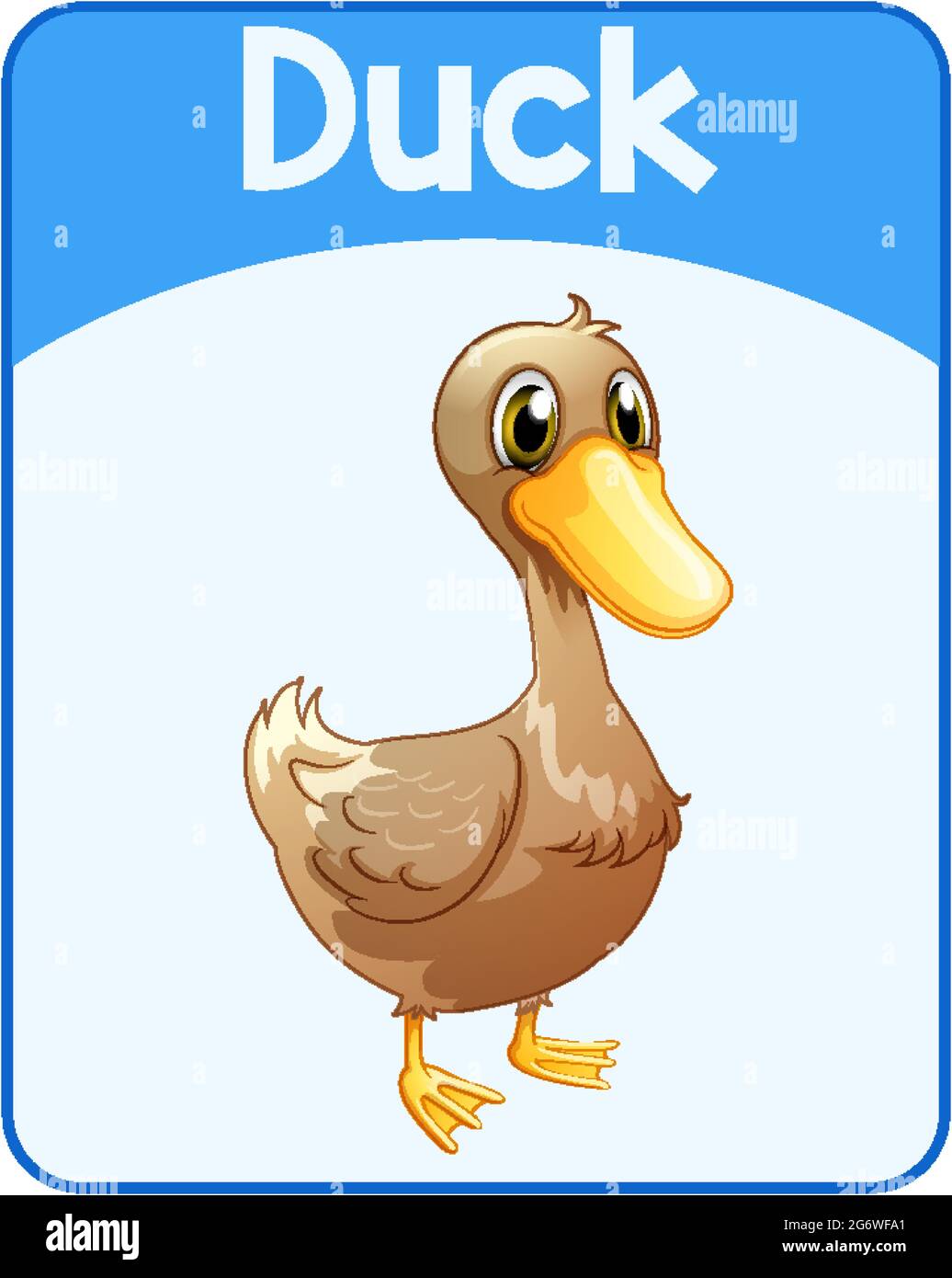 Ilustración de pato en inglés educativo Imagen Vector de stock Alamy