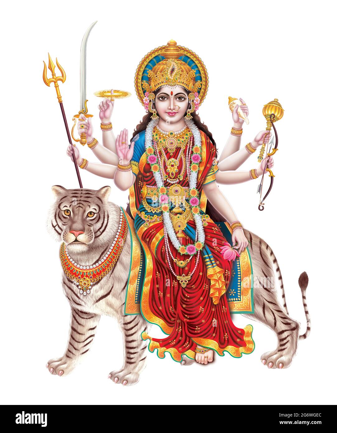 Jai Mata Di, Diosa Durga Stock Fotografía de una imprenta Fotografía de  stock - Alamy