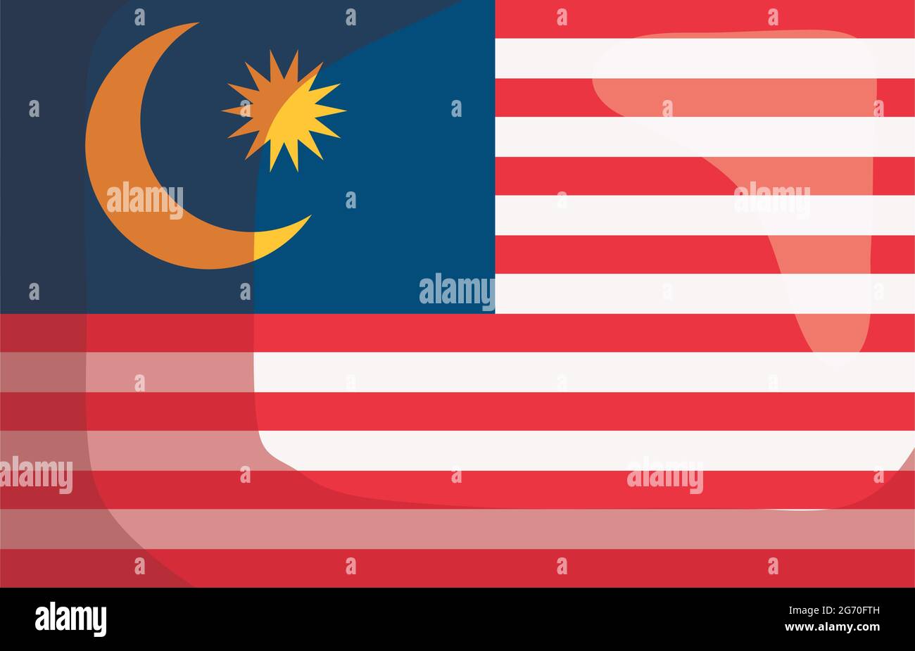 icono de bandera de malasia Ilustración del Vector